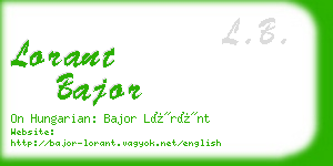 lorant bajor business card